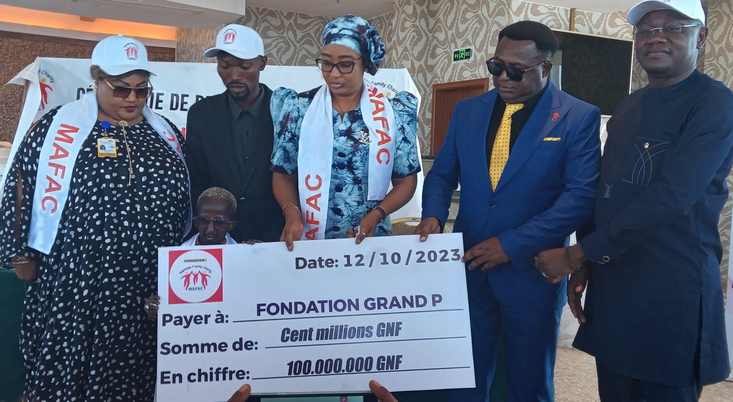 Humanitaire : la Fondation MAFAC fait un don de 100. 000.000 GNF à la Fondation Grand P.