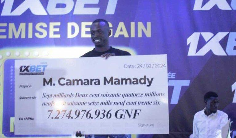 Jeux de hasard : 1XBET fait un nouveau milliardaire en GNF