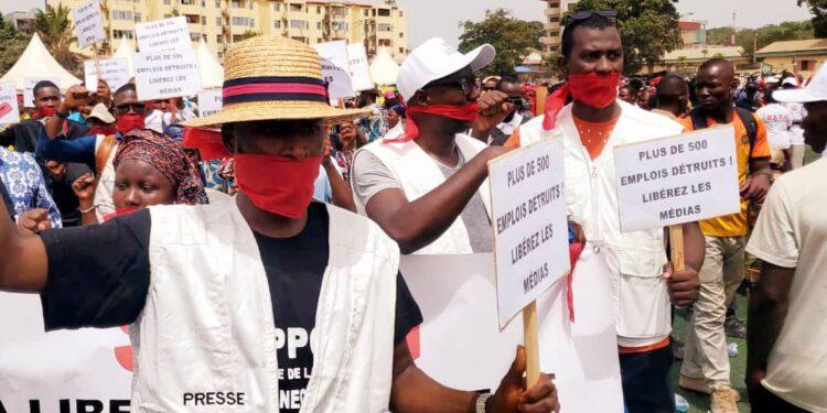 Sékou Jamal Pendessa à la célébration de la Journée internationale du travail: ‘’On demande aux autorités de libérer les médias’’