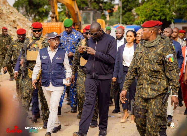 Conakry : Le Général Mamadi Doumbouya au chevet des grands chantiers de Kaloum