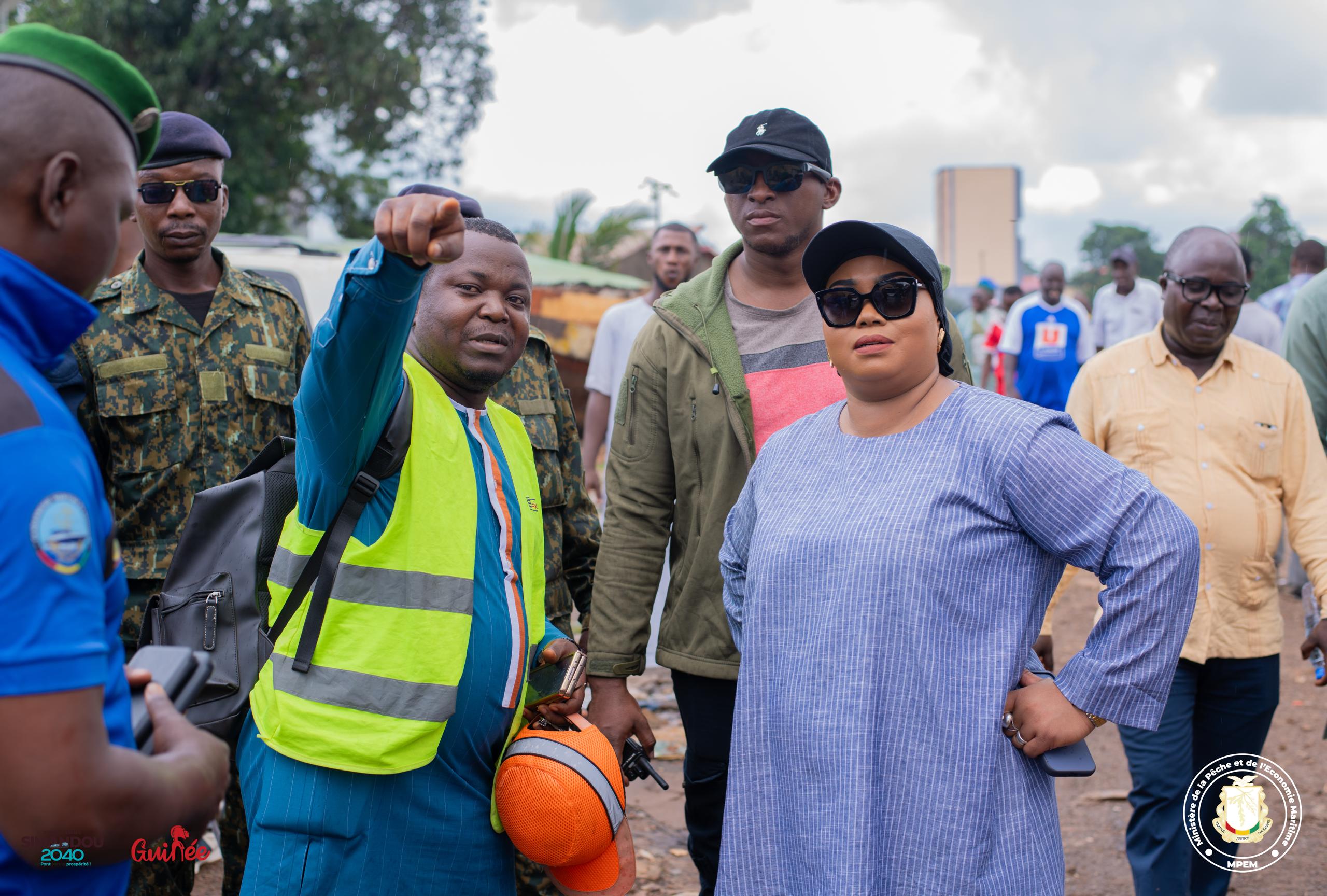 PÊCHE/ÉCONOMIE MARITIME : La ministre FATIMA CAMARA au chevet des débarcadères de Conakry ​ ​CONAKRY